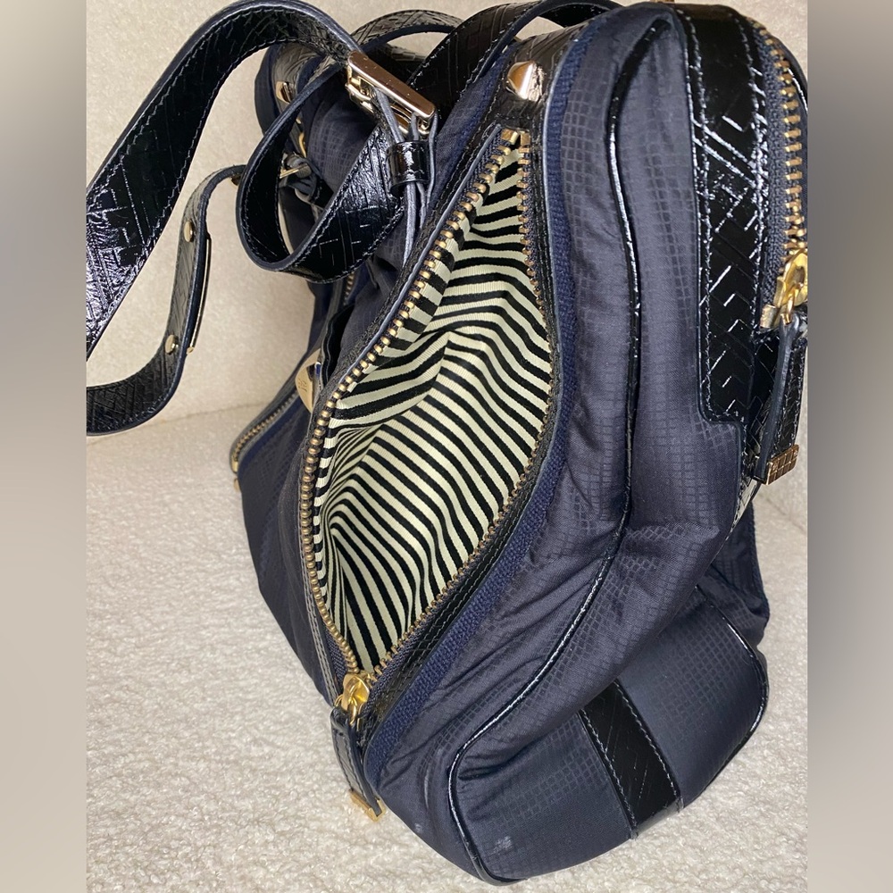 L.A.M.B Gwen Stefani Black Nylon Tote Purse - Picture 3 of 16